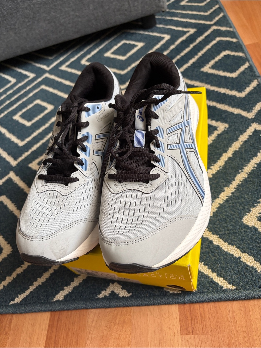 ASICS Men’s Gray and Blue Running Shoes - Contend 9